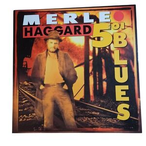 Merle Haggard 5:01 Vintage 1989 Promo Flat Album Poster 2x12 Double Sided